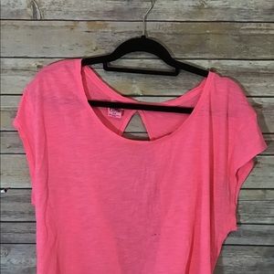 PINK crop top with open back size small